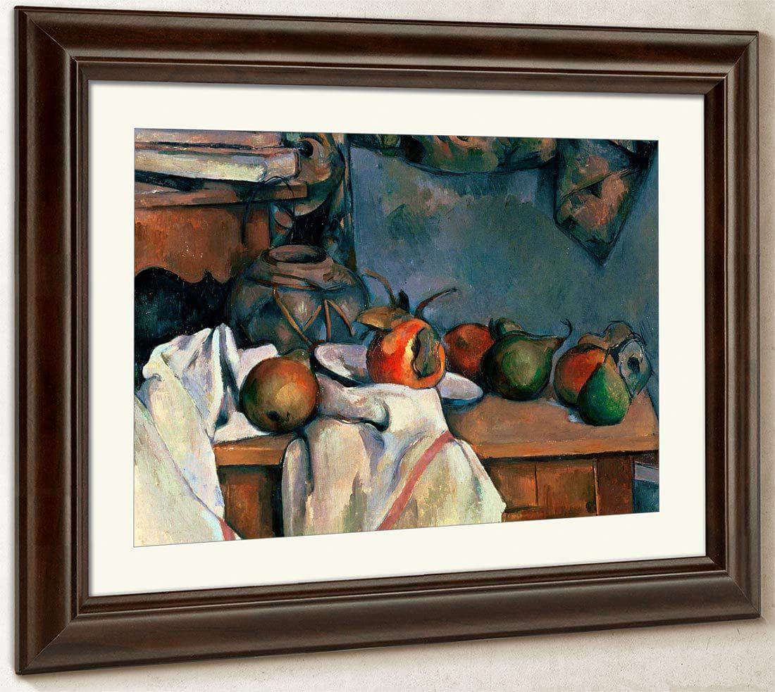 Ginger Pot With Pomegranate And Pears By Cezanne Paul Fine Art Print