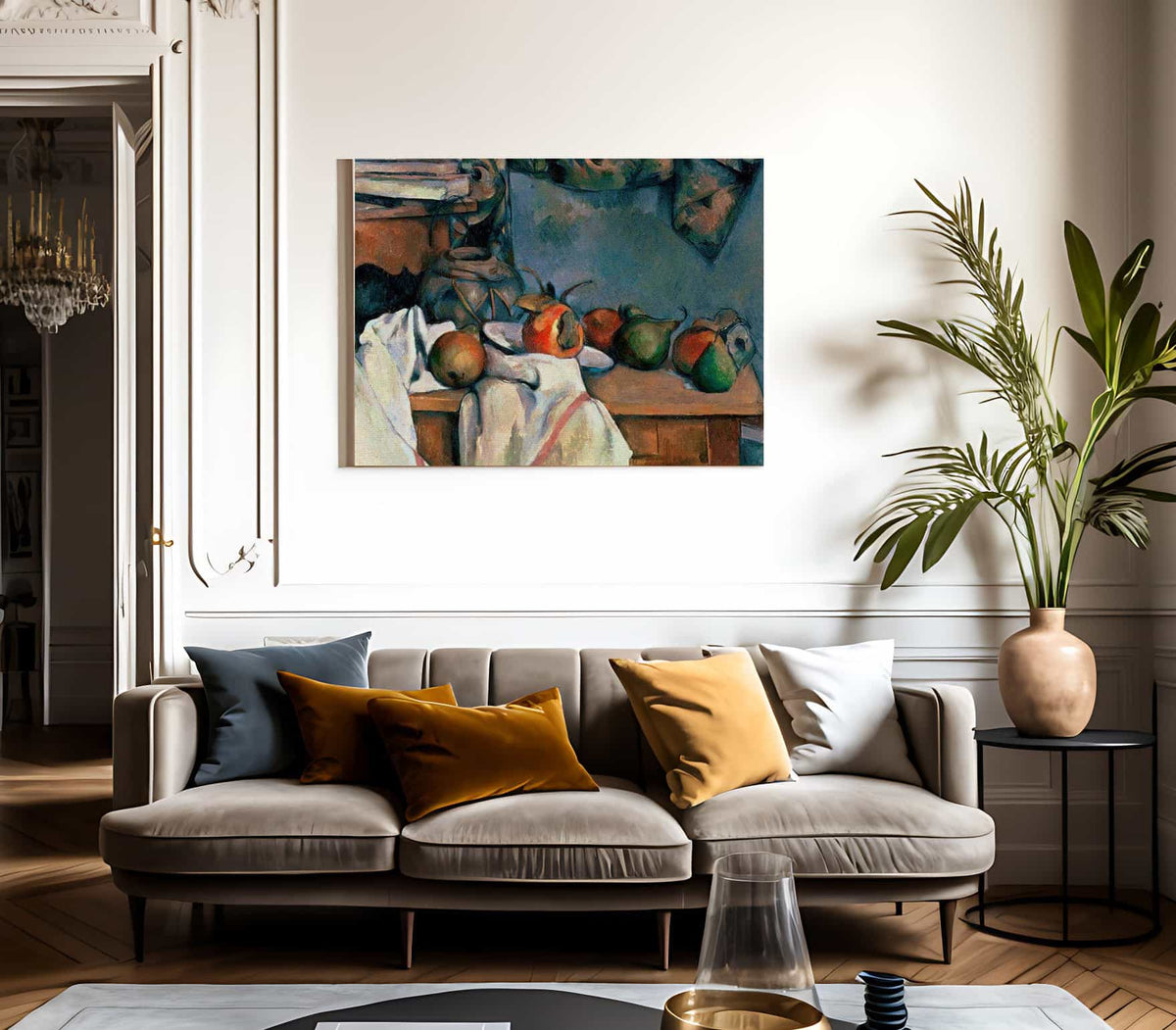 Ginger Pot With Pomegranate And Pears By Cezanne Paul Fine Art Print