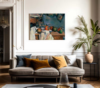 Ginger Pot With Pomegranate And Pears By Cezanne Paul Fine Art Print