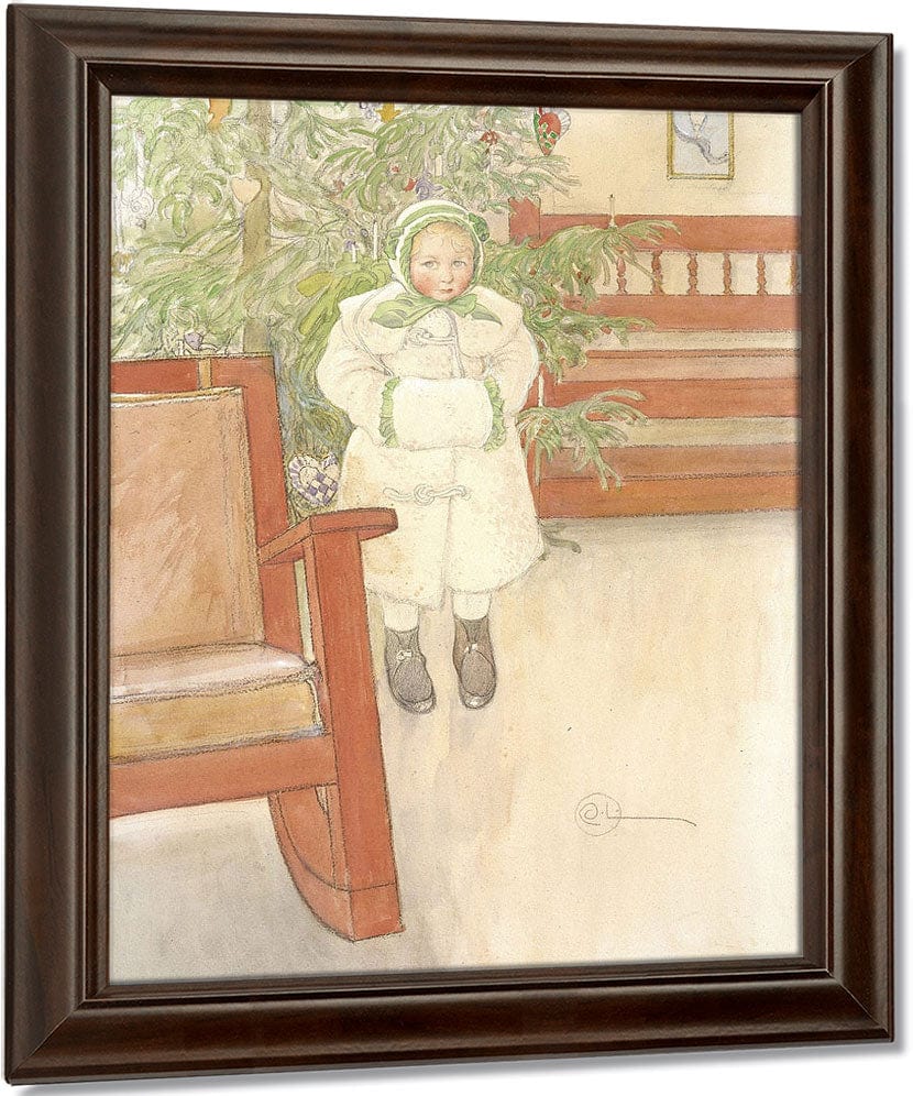 Girl And Rocking Chair By Carl Larsson Fine Art Print