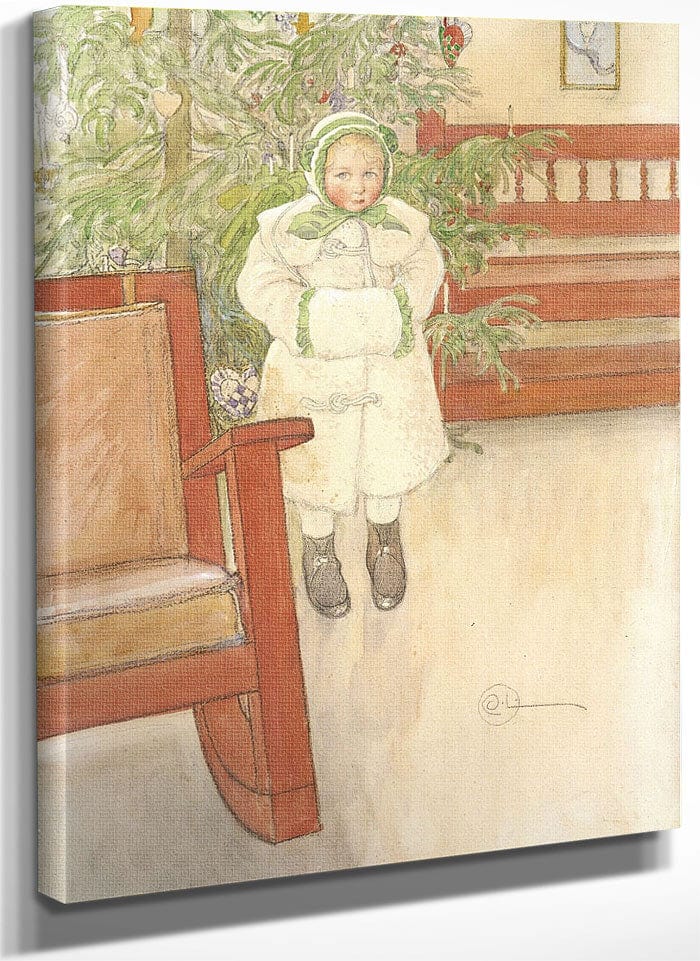 Girl And Rocking Chair By Carl Larsson Fine Art Print