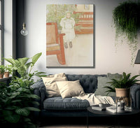 Girl And Rocking Chair By Carl Larsson Fine Art Print