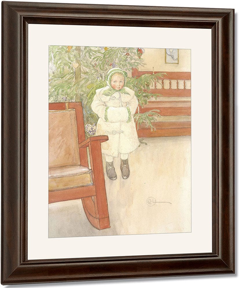 Girl And Rocking Chair By Carl Larsson Fine Art Print