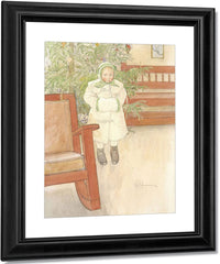 Girl And Rocking Chair By Carl Larsson Fine Art Print