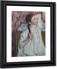 Girl Arranging Her Hair By Mary Cassatt Fine Art Print