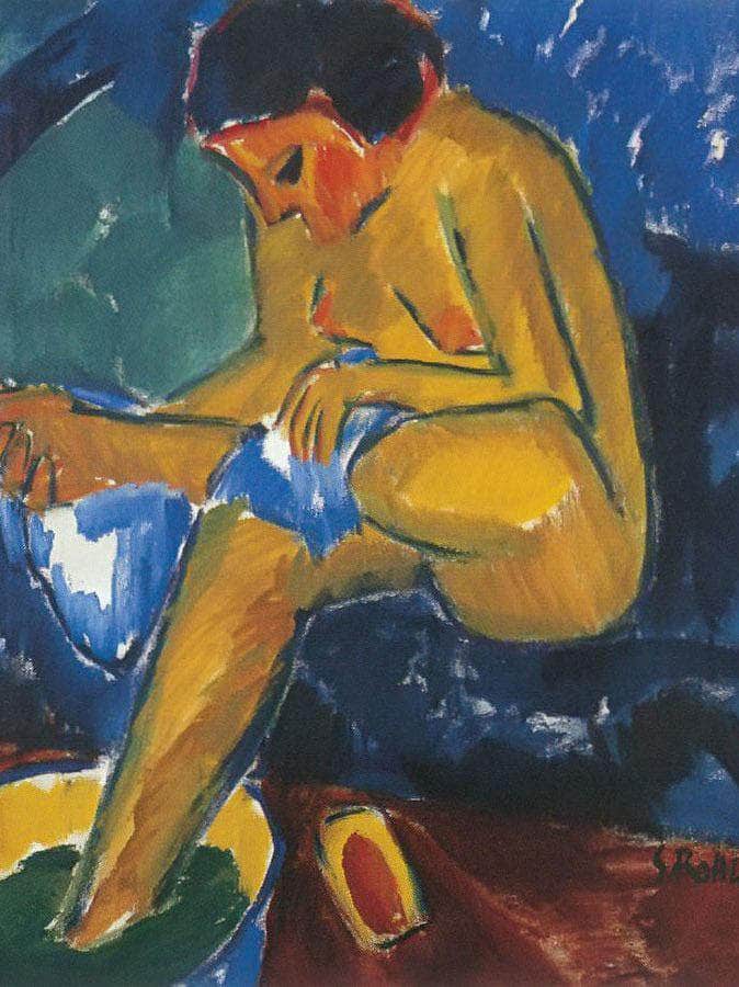 Girl At Her Toilet M9 Karl Schmidt Rottluff Fine Art Print