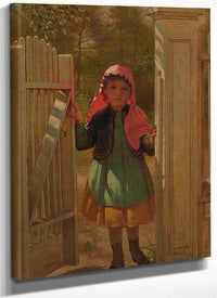 Girl At The Doorway By John George Brown Fine Art Print