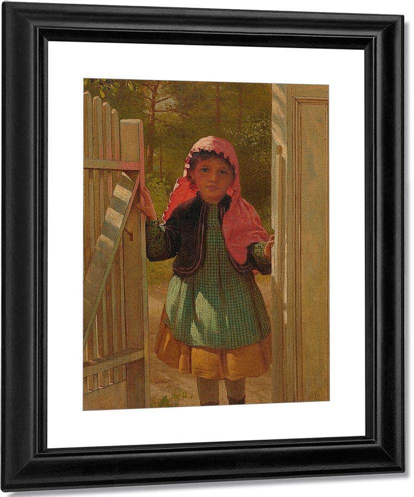 Girl At The Doorway By John George Brown Fine Art Print