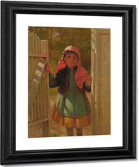 Girl At The Doorway By John George Brown Fine Art Print