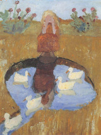 Girl At The Duck Pond By Paula Modersohn Becker Fine Art Print