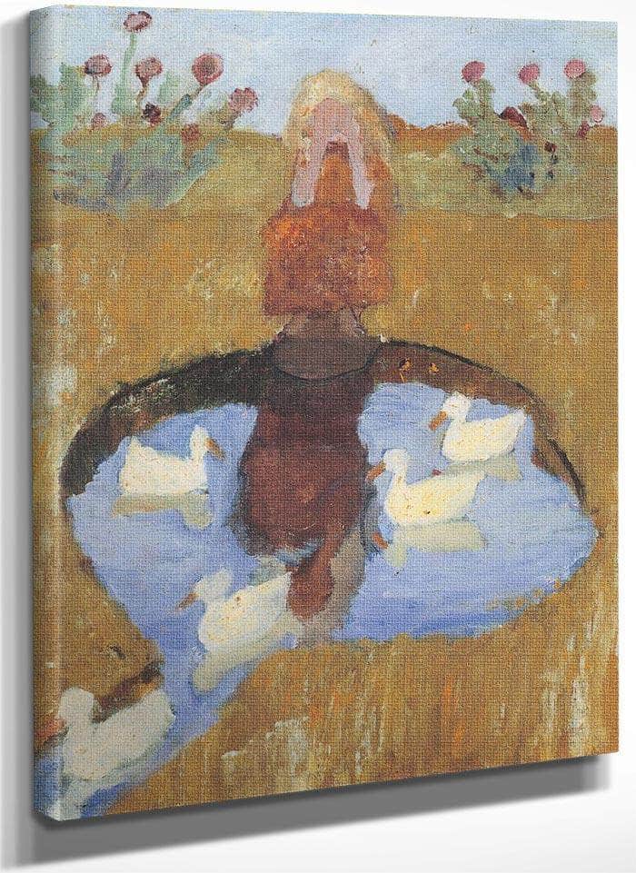 Girl At The Duck Pond By Paula Modersohn Becker Fine Art Print
