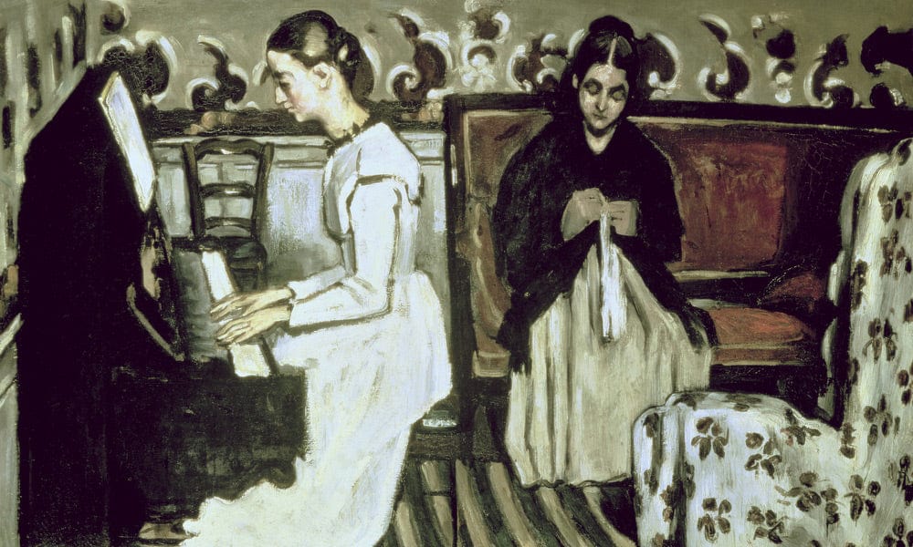 Girl At The Piano (Overture To Tannhauser) By Paul Cezanne Fine Art Print