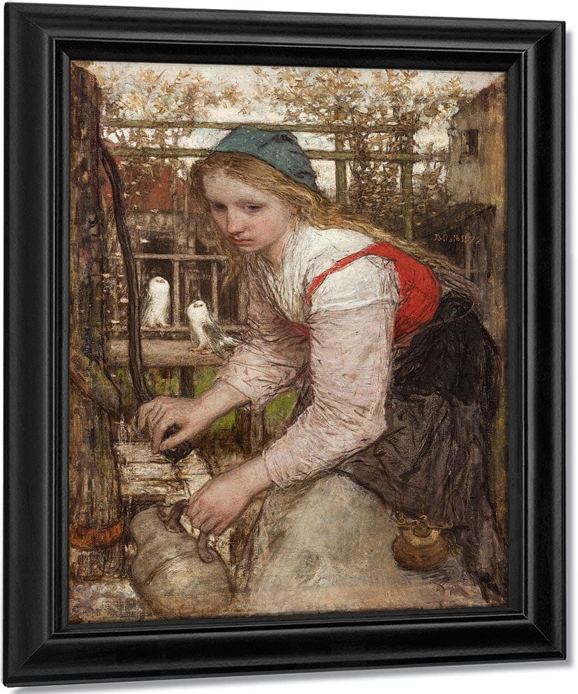 Girl At The Pump 1872 By Matthijs Maris Fine Art Print