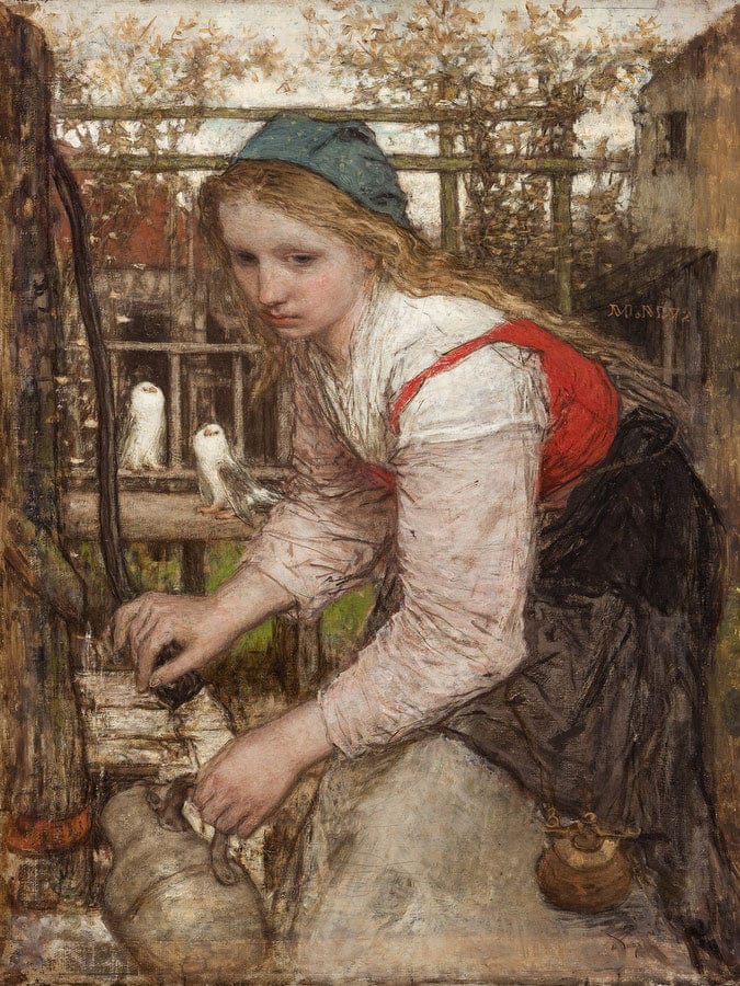 Girl At The Pump 1872 By Matthijs Maris Fine Art Print