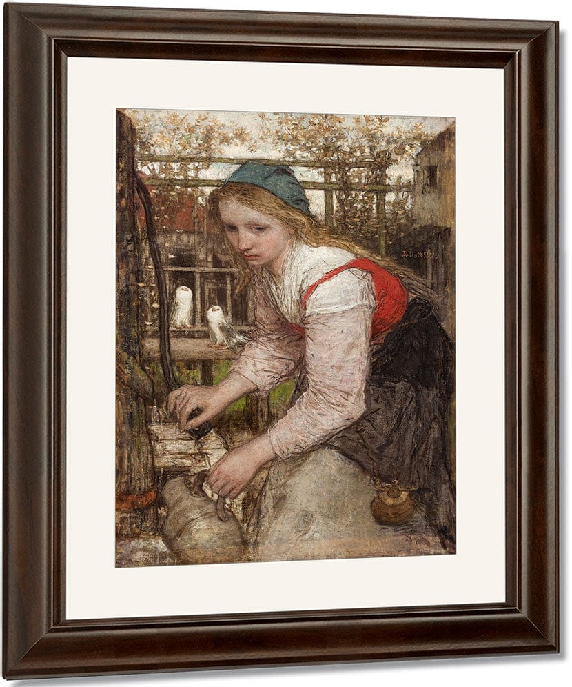 Girl At The Pump 1872 By Matthijs Maris Fine Art Print