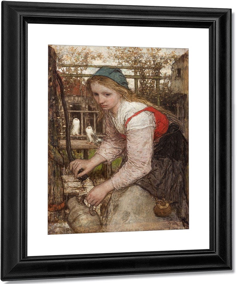 Girl At The Pump 1872 By Matthijs Maris Fine Art Print