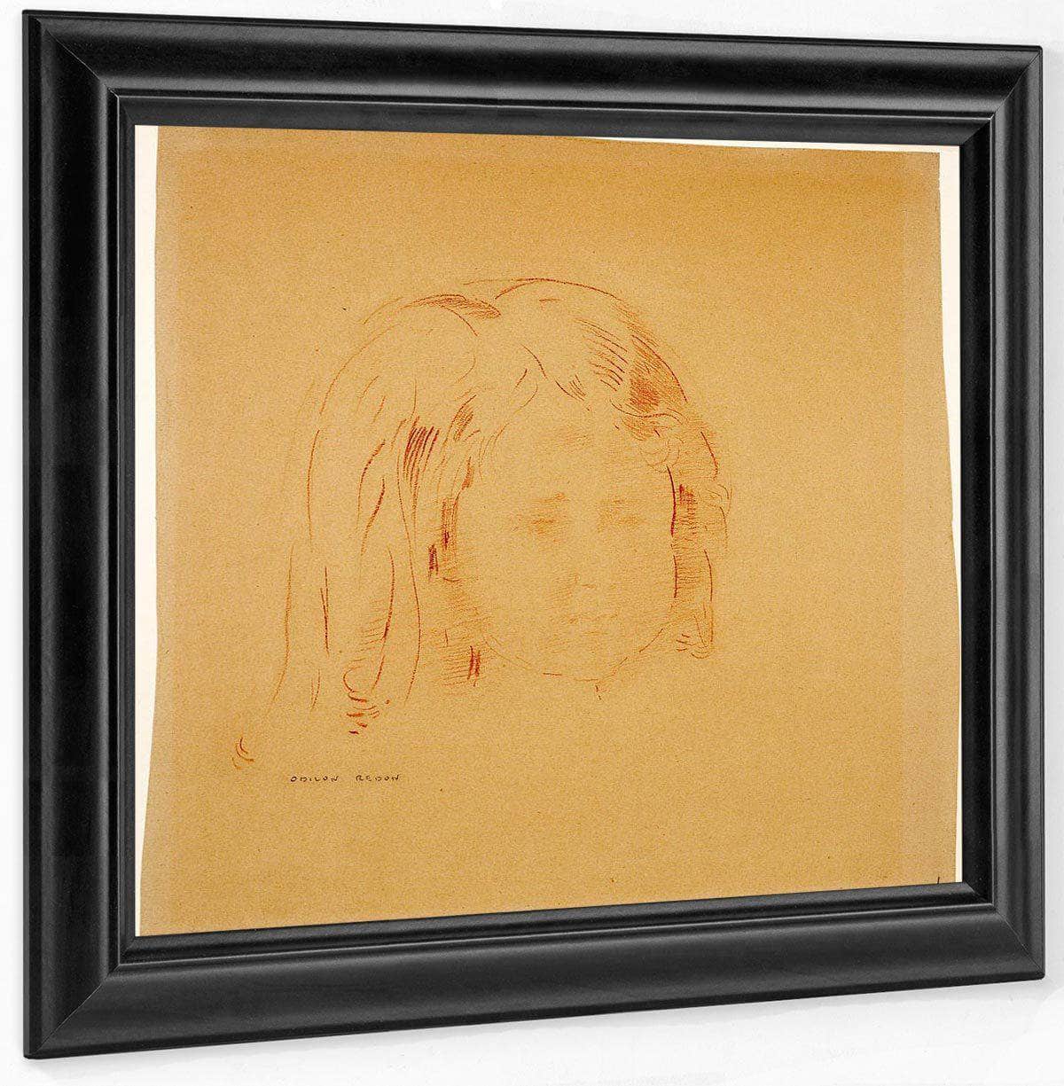 Girl By Odilon Redon Fine Art Print