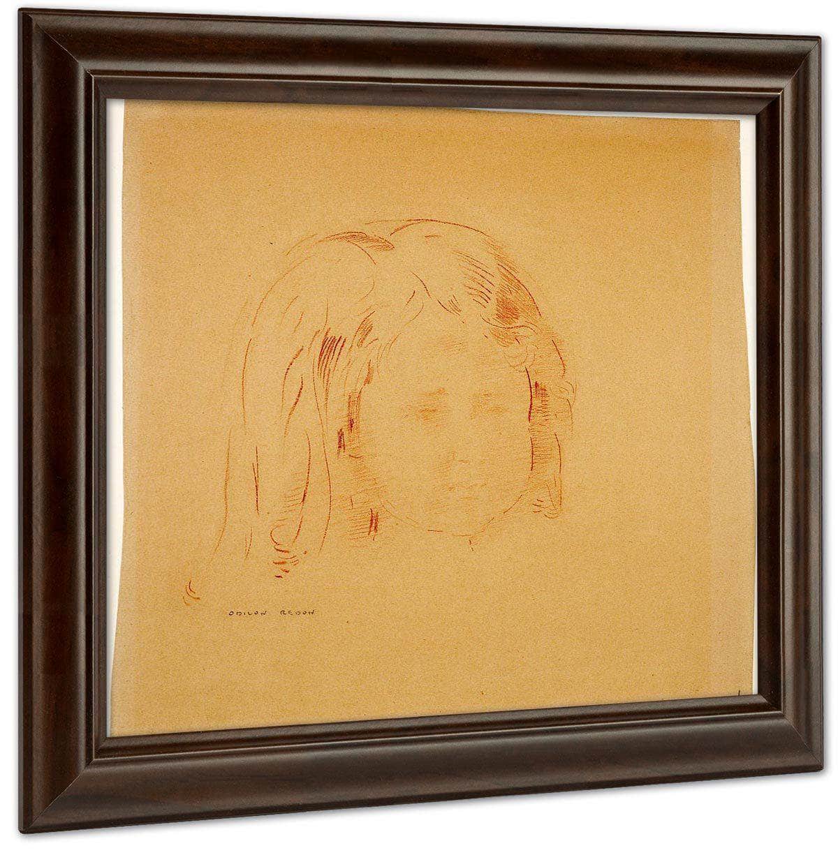 Girl By Odilon Redon Fine Art Print
