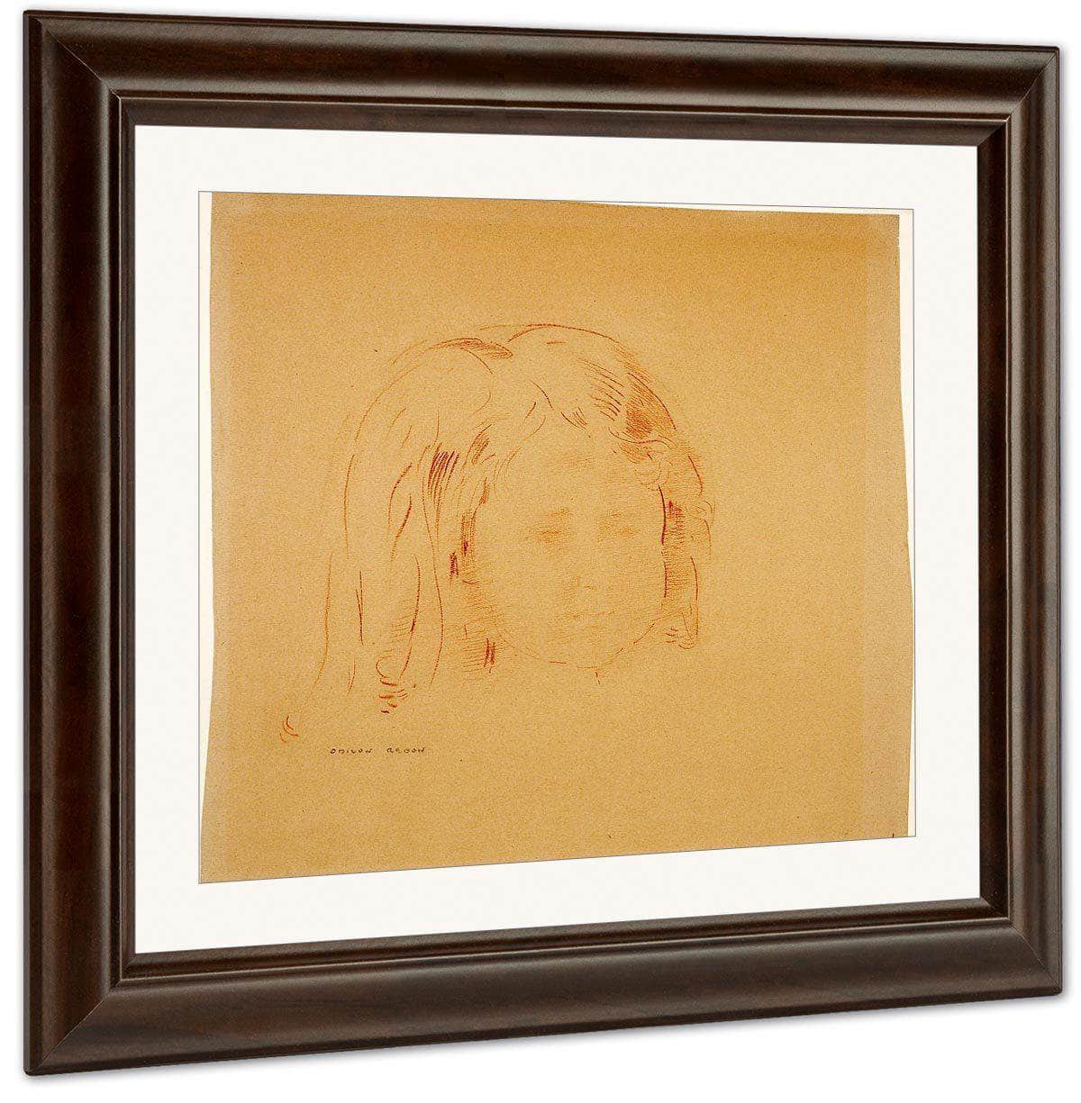 Girl By Odilon Redon Fine Art Print