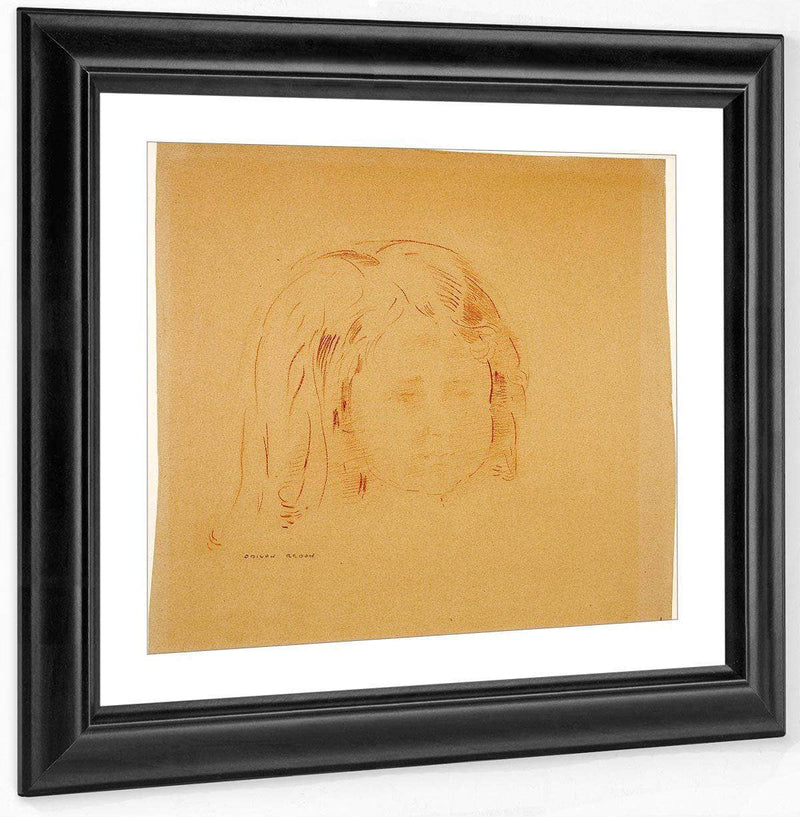 Girl By Odilon Redon Fine Art Print