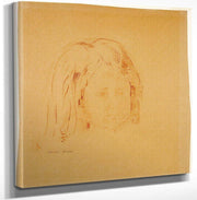 Girl By Odilon Redon Fine Art Print