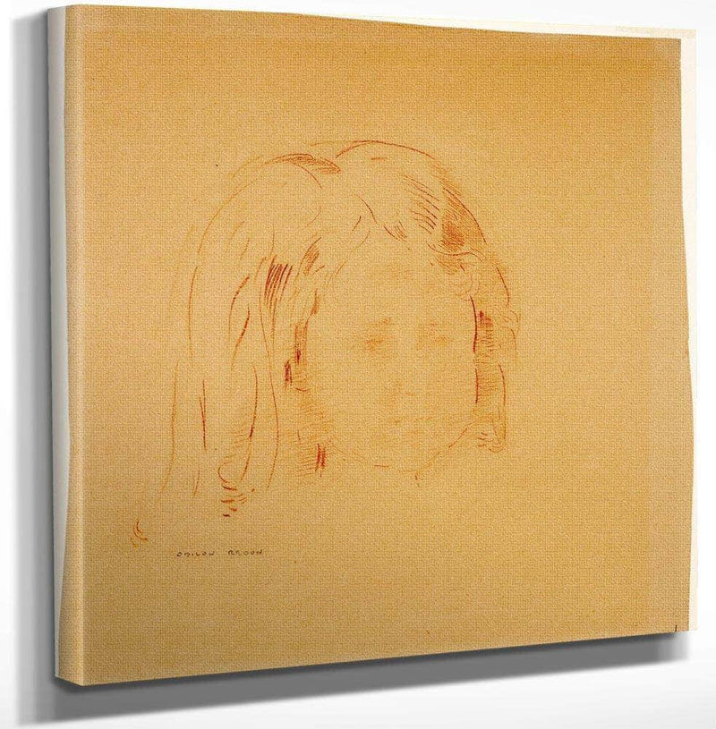 Girl By Odilon Redon Fine Art Print