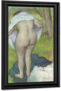 Girl Drying Herself By Edgar Degas Fine Art Print