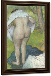 Girl Drying Herself By Edgar Degas Fine Art Print