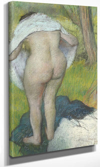 Girl Drying Herself By Edgar Degas Fine Art Print