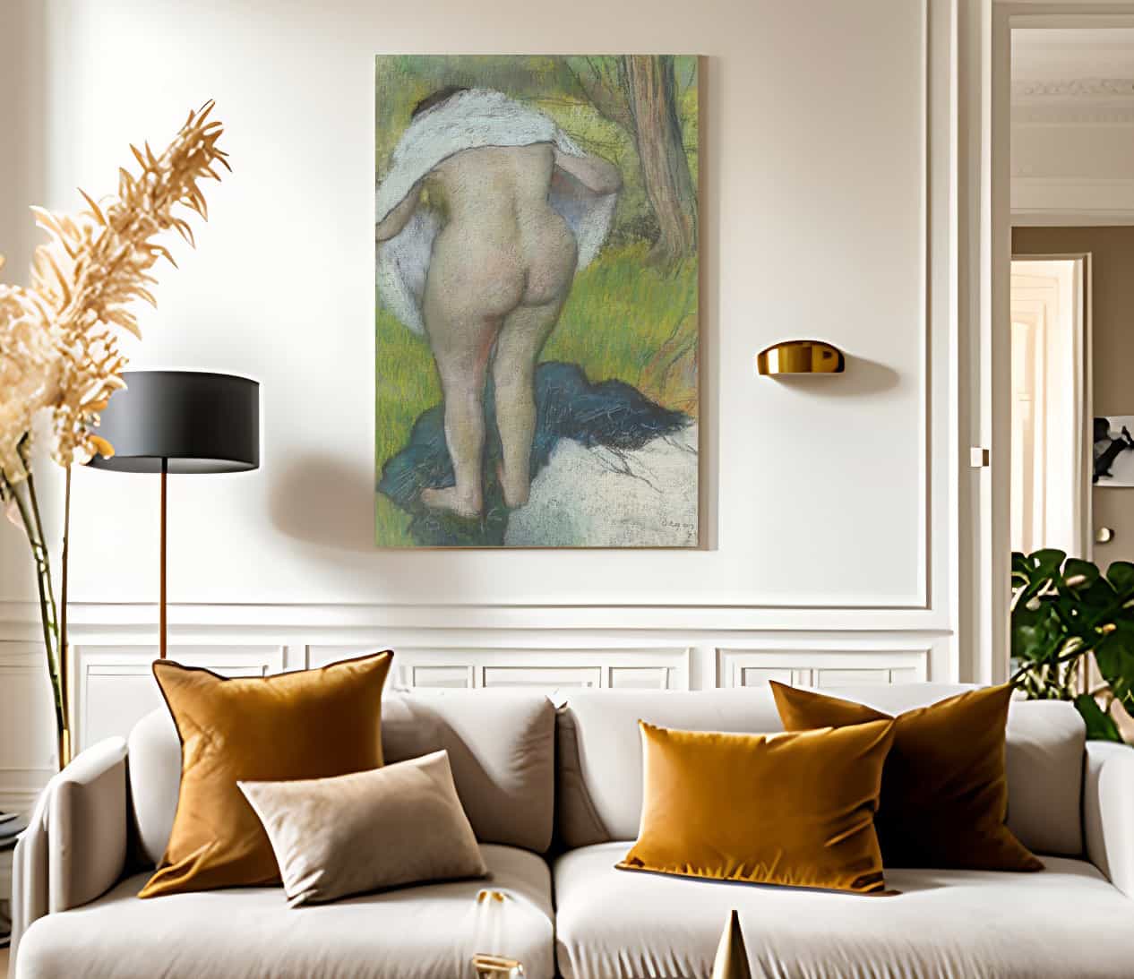 Girl Drying Herself By Edgar Degas Fine Art Print