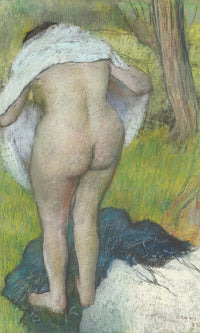 Girl Drying Herself By Edgar Degas Fine Art Print