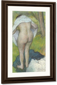 Girl Drying Herself By Edgar Degas Fine Art Print