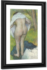 Girl Drying Herself By Edgar Degas Fine Art Print