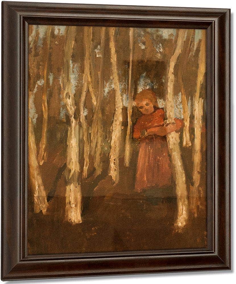 Girl In A Birch Forest By Paula Modersohn Becker Fine Art Print