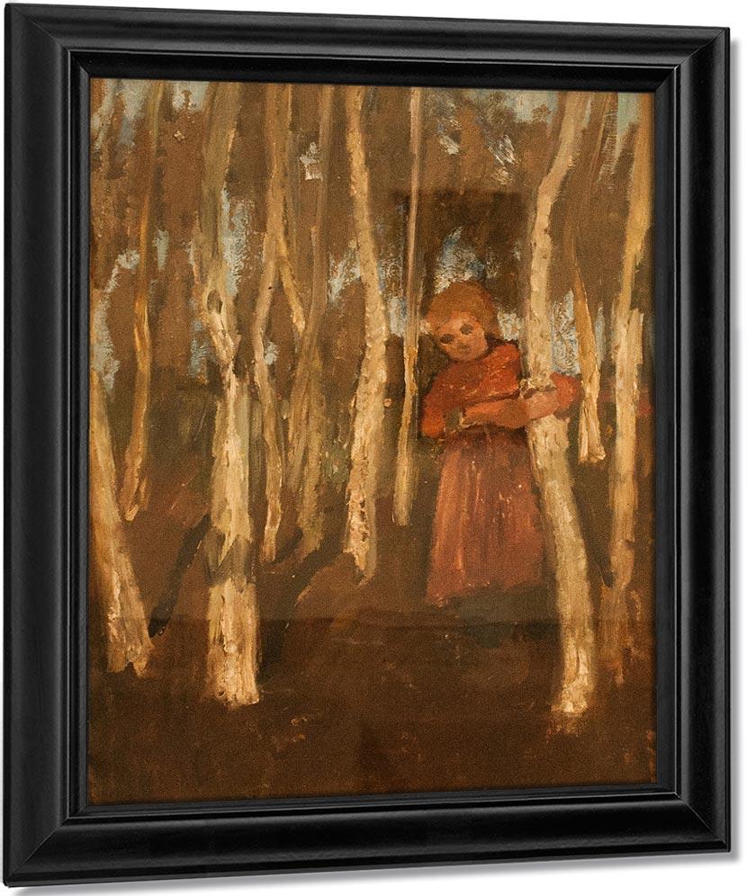 Girl In A Birch Forest By Paula Modersohn Becker Fine Art Print