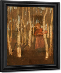 Girl In A Birch Forest By Paula Modersohn Becker Fine Art Print