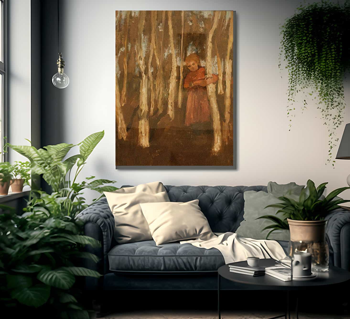Girl In A Birch Forest By Paula Modersohn Becker Fine Art Print