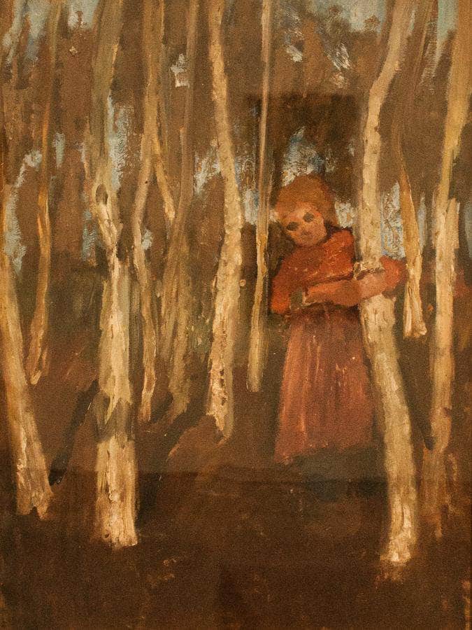 Girl In A Birch Forest By Paula Modersohn Becker Fine Art Print