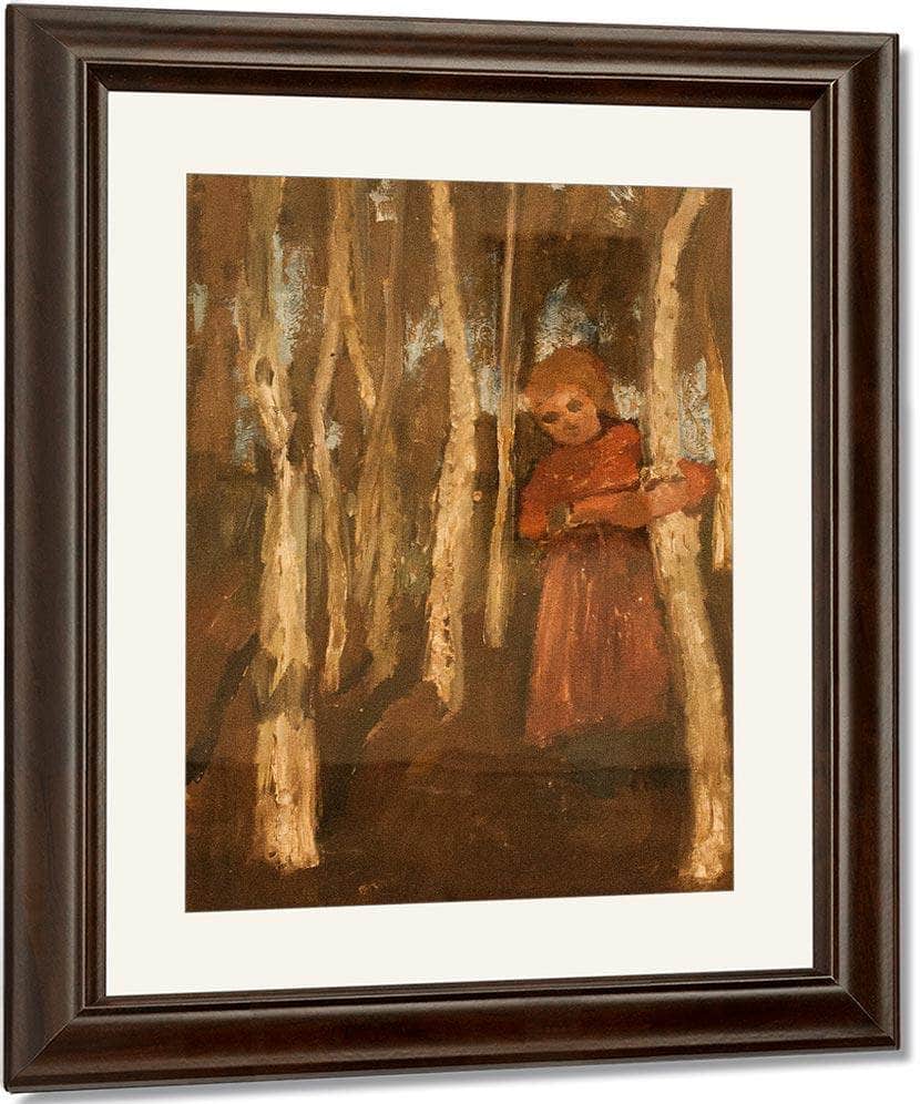 Girl In A Birch Forest By Paula Modersohn Becker Fine Art Print