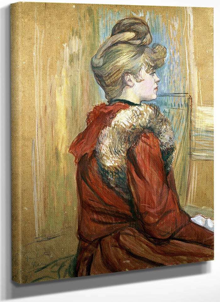 Girl In A Fur, Miss Jeanne Fontaine By Henri Marie Raymond De Toulouse Lautrec Monfa Fine Art Print
