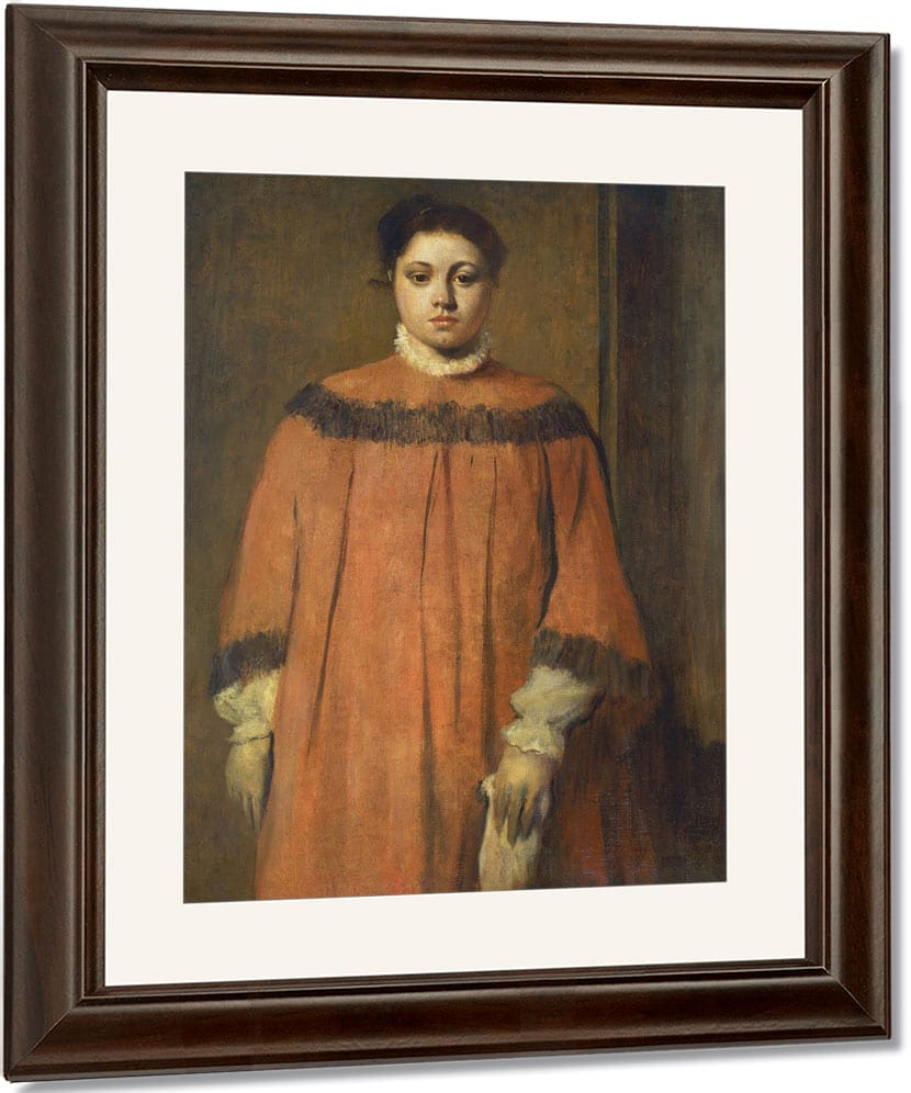 Girl In Red By Edgar Degas Fine Art Print