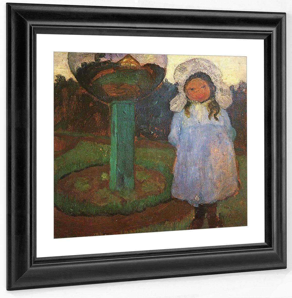 Girl In The Garden Near The Crystal Ball By Paula Modersohn Becker Fine Art Print