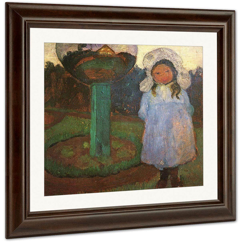 Girl In The Garden Near The Crystal Ball By Paula Modersohn Becker Fine Art Print