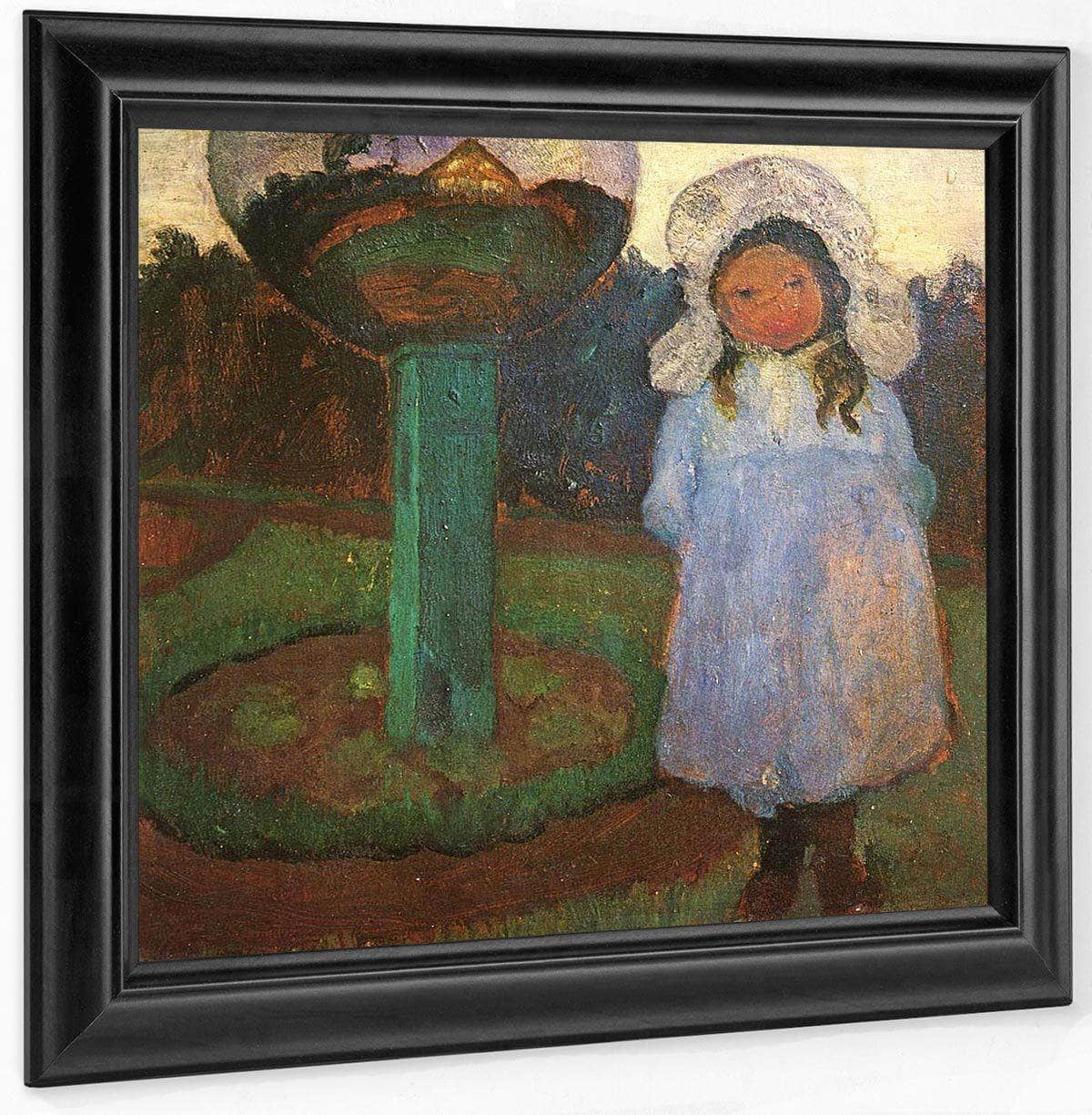 Girl In The Garden Near The Crystal Ball By Paula Modersohn Becker Fine Art Print