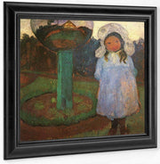 Girl In The Garden Near The Crystal Ball By Paula Modersohn Becker Fine Art Print