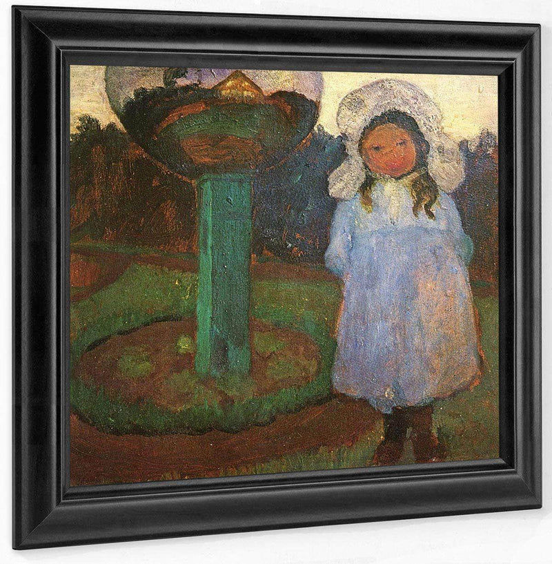 Girl In The Garden Near The Crystal Ball By Paula Modersohn Becker Fine Art Print