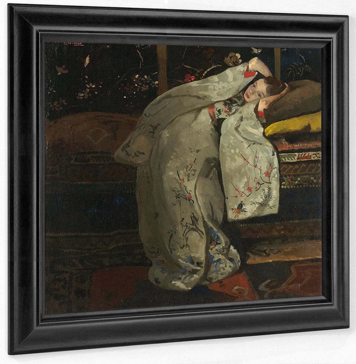 Girl In White Kimono By George Hendrik Breitner Fine Art Print