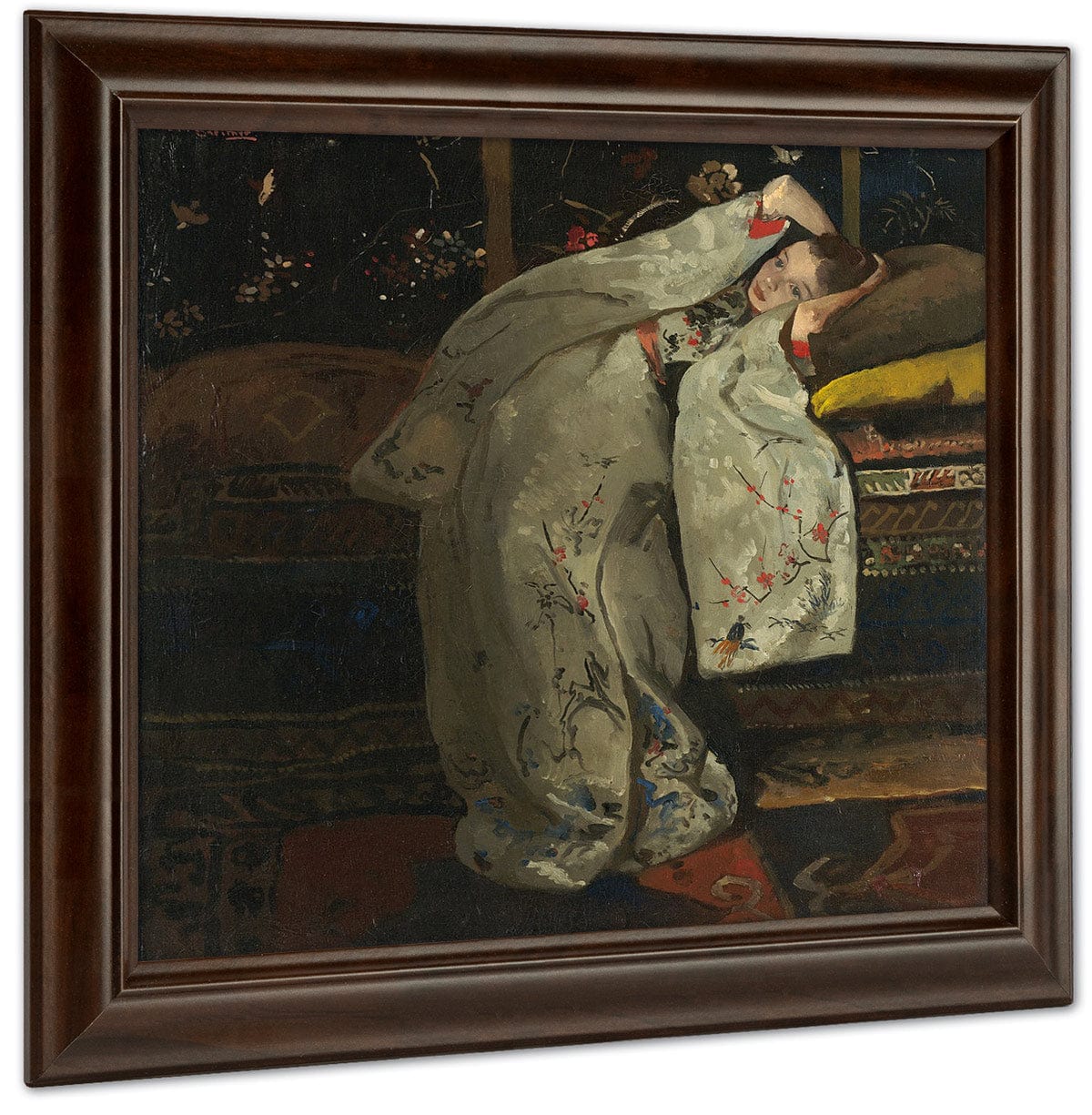 Girl In White Kimono By George Hendrik Breitner Fine Art Print