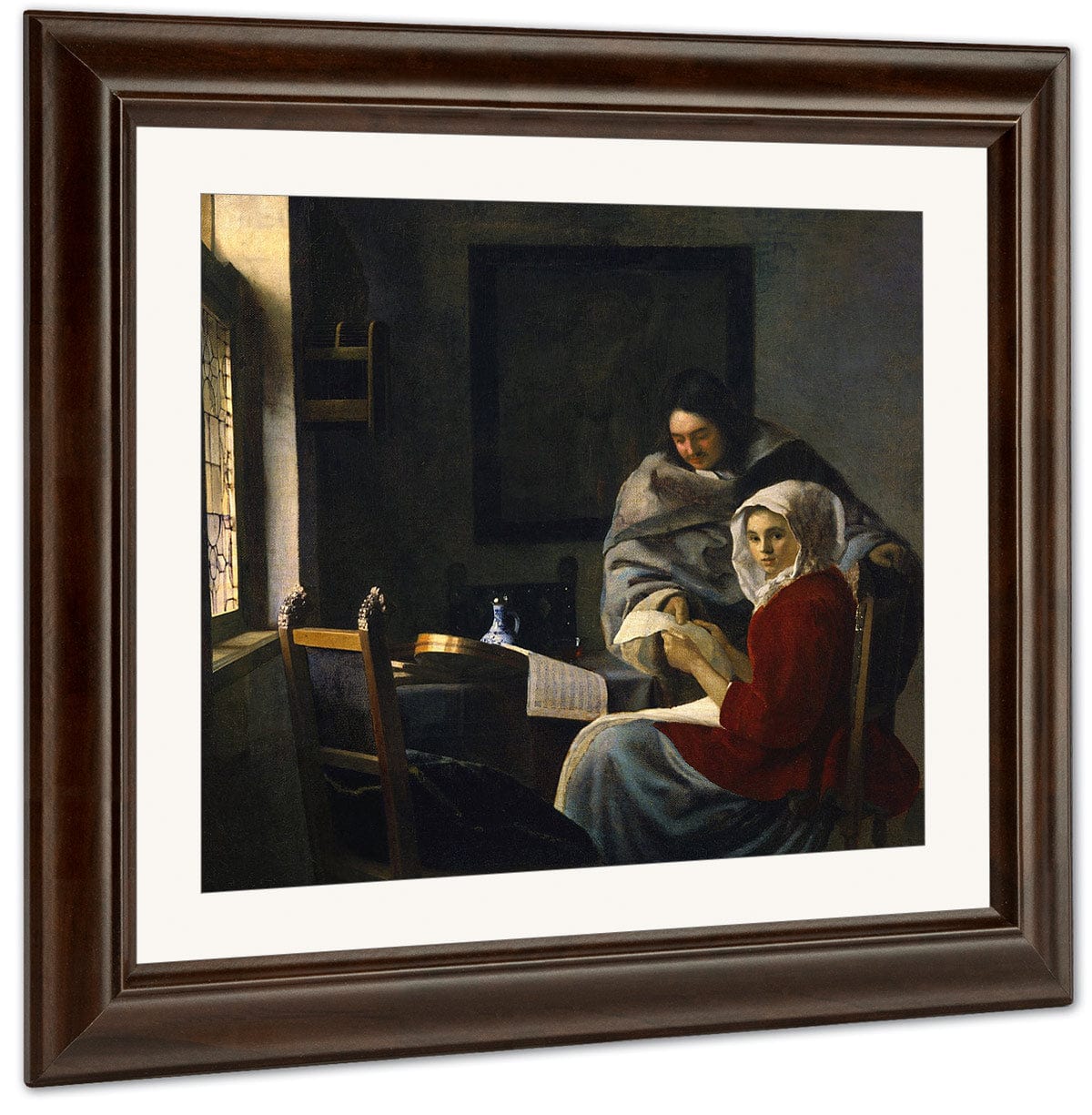 Girl Interrupted At Her Music 1661 By Johannes Vermeer Fine Art Print