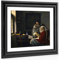 Girl Interrupted At Her Music 1661 By Johannes Vermeer Fine Art Print